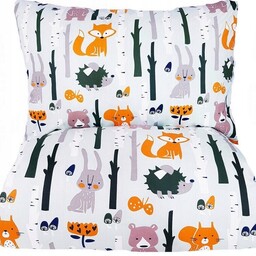Pościel Bawełniana z Zamkiem Zwierzęta Las 140X200 Dziecięca