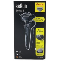 Braun Series 5 51-W1600s Golarka foliowa Czarny, Biały