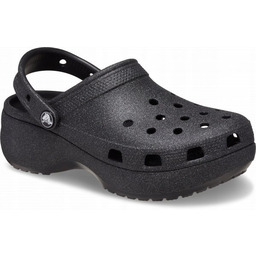 Damskie Buty Chodaki Klapki Crocs Platforma Glitter 207241