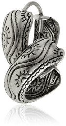 Eleganckie oksydowane srebrne kolczyki koła kółka 1,5cm rynienki