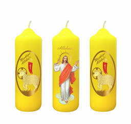Zestaw świec na Wielkanoc - Baranek Boży, Jezus