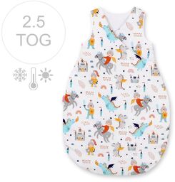Śpiworek niemowlęcy całoroczny ocieplany 75 cm- rycerzyki