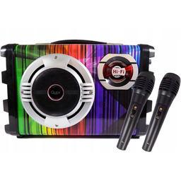 Przenośny Zestaw Karaoke 7W1 2 Mikrofony Usb Bluetooth