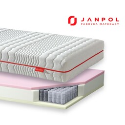 JANPOL NIOBE materac multipocket, sprężynowy, Pokrowiec - Tencel,