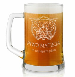 Kufel szklany do piwa z grawerem dla piwosza