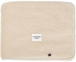 Koc wełniany naturalny 100% merynos 200x220 kremowy