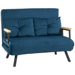 Sofa rozkładana Homcom 102x73x81cm, granatowo-czarna