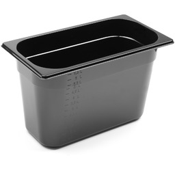Pojemnik gastronomiczny GN 1/3 z czarnego poliwęglanu 325x176x200mm