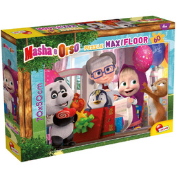 Liscianigiochi 92970 niedźwiedź Maxifloor, Masza puzzle 60 sztuk