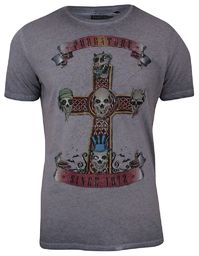 Ciemnoliliowa Męska Koszulka (T-shirt) - Brave Soul -