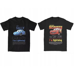 ZESTAW KOSZULEK DLA PAR AUTA ZYGZAK I''m Lightning