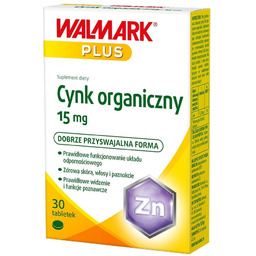 WALMARK_Cynk organiczny 15 mg 30 tabletek
