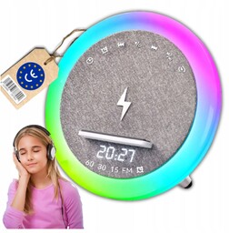 Bezprzewodowy Głośnik Bluetooth Rgb Lampka Ładowarka Indukcyjna Qi