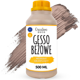 Gesso akrylowe beżowe podkład malarski grunt primer