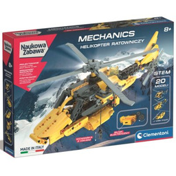 CLEMENTONI Klocki plastikowe Naukowa zabawa Mechanics Helikopter ratunkowy
