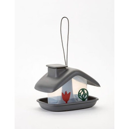 Domek karmnik dla ptaków, 21x17 cm tworzywo, Antracyt
