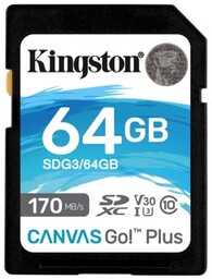 Kingston SDXC Canvas Go Plus 64GB 170R C10