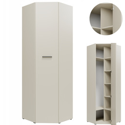 Szafa garderoba CR3-GLOS 64x64 kaszmir narożna do sypialni