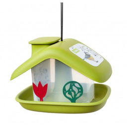 Domek karmnik dla ptaków, 21x17 cm tworzywo, Zielony
