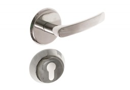 Klamka LOB MK204 z tarczką bębenkową chrom WZMOCNIONE