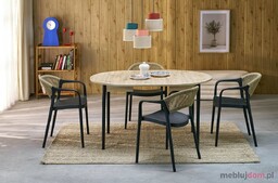 Stół rozkładany PIVOT Halmar Dąb Artisan + Czarny