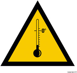 JA008 OSTRZEŻENIE PRZED NISKIMI TEMPERATURAMI, FN - FOLIA