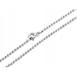 ŁAŃCUSZEK SREBRNY KULKA DIAMENTOWANA 60cm.Pr.925!