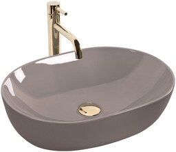 REA-U6380 Lisa Beige Shiny Umywalka nablatowa
