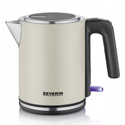 Czajnik Elektryczny 1L 2400W Beżowy Brązowy Bez Bpa