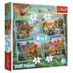 TREFL Puzzle Wyjątkowe dinozury 4w1 34609 (71 elementów)