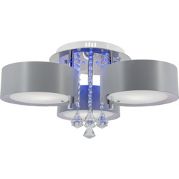 Plafon chromowany szary z kryształkami 60cm DRS8006/3 8C