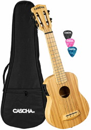 Cascha HH 2312E Bamboo Natural Ukulele Sopranowe EQ