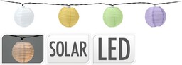 ProGarden Łańcuch słoneczny z kolorowymi lampionami LED, 3