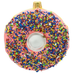 Pakamera Bombka choinkowa: Donut z różowym lukrem