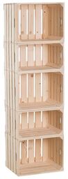 ČistéDřevo Skrzynki drewniane regał 134 40 30 cm