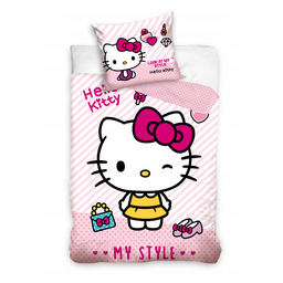 Pościel licencyjna Hello Kitty 160x200 100% bawełna