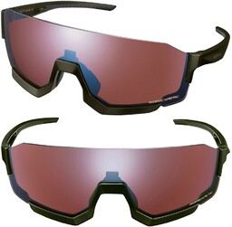 Shimano Okulary AeroLite2 ciemno-zielone, soczewki Ridescape HC- Wysoki