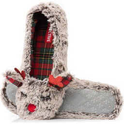 WBS001 Świąteczne balerinki domowe RENIFERY papucie damskie fajny