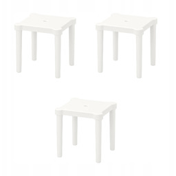 3 szt. Utter Stołek dziecięcy do wewnątrz/na zewnątrz/biały