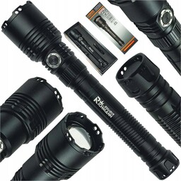 Latarka Aluminiowa Akumulatorowa 10W Laser 1200LM 800M Zoom