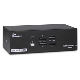 Inter-Tech AS-42HA HDMI przełącznik KVM Czarny