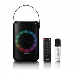 Głośnik Bluetooth przenośny Lenco BTC-060BK 20W Karaoke Led