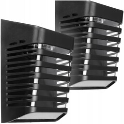 2x Solarna Lampa Led Czujnikiem Zmierzchu Ścienna Elewacyjna