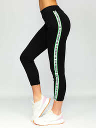Czarne legginsy damskie Denley TS217
