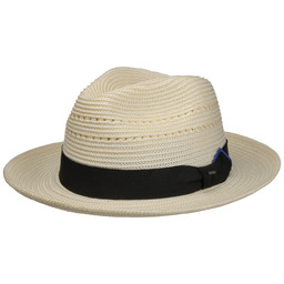 Kapelusz Tekstylny Eli Fedora by Bailey 1922, kremowobiały,