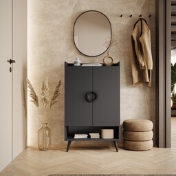 Szafka na buty czarna mat 60 cm Verto