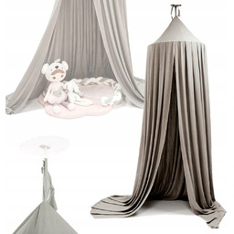 Baldachim kurtyna namiot tipi wiszący szary