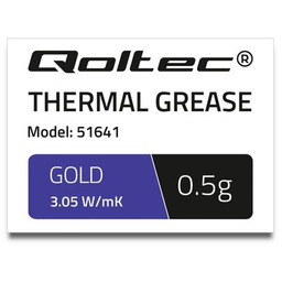 Pasta termoprzewodząca Qoltec 3.05 W/m-K 0.5g złota
