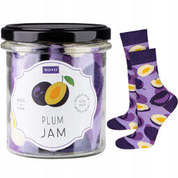 Skarpetki damskie różowe SOXO GOOD STUFF zabawny plum