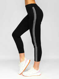 Czarne legginsy damskie Denley TS218
